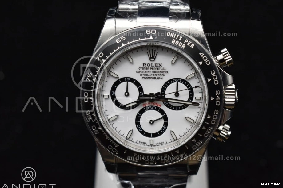 White Best BTF Steel DD Bracelet 904L Daytona 781 Edition SoftTouch SS 1:1 126500 Dial on 0708